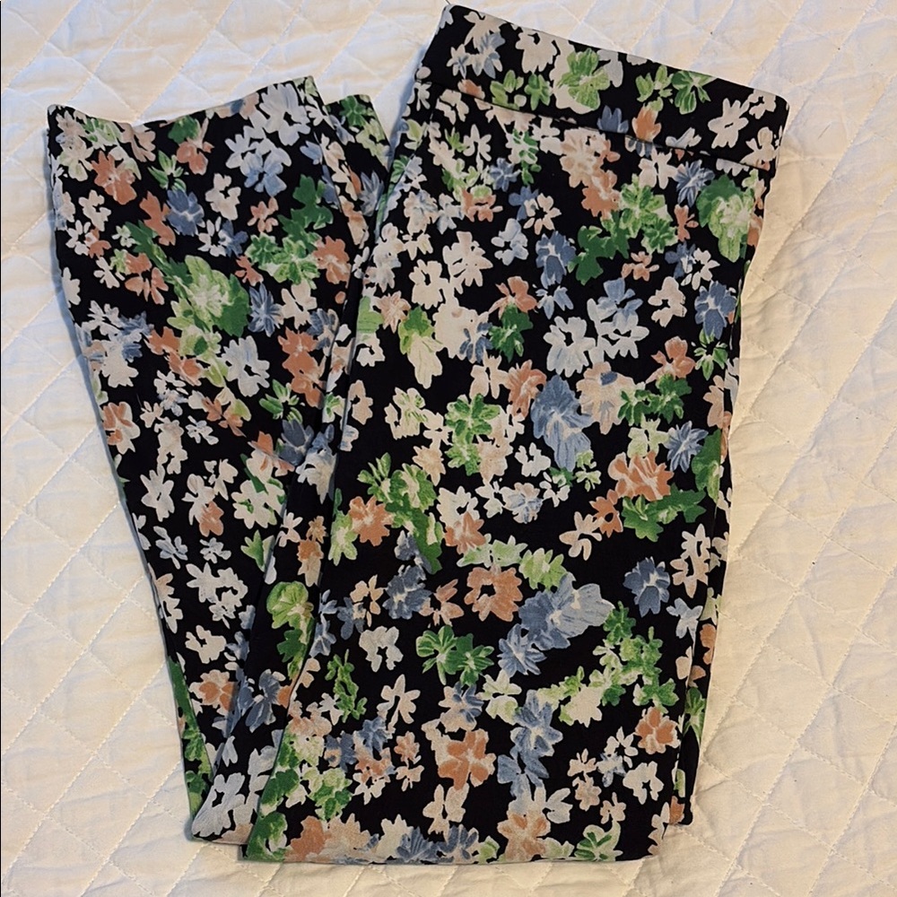Jules & Leopold Floral Print Jeggings - Black, Green, Blue, White, Pink size M